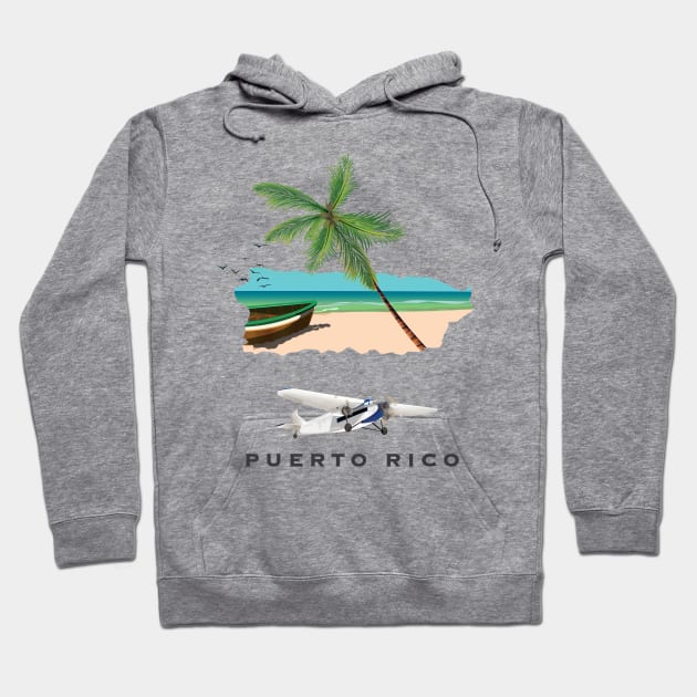 puerto rico travel poster Hoodie by nickemporium1